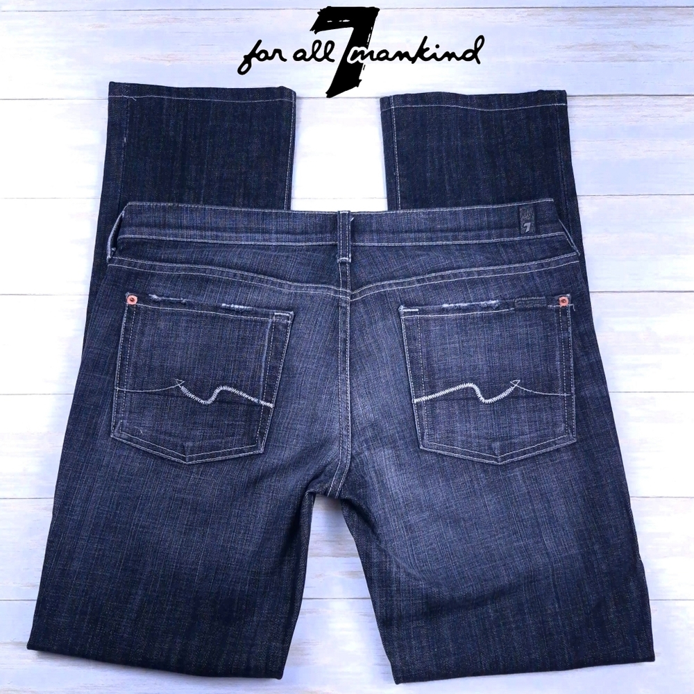 7 For All Mankind Gray Straight Denim Jeans Size 32